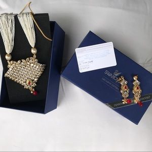 Swarovski Indian Bridal Necklace and Earring Set
